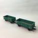 Coffret de 2 Wagons tombereaux Ludwigshafen caisse métallique verte, 100006, 100165, SNCB, Ep. III - REE MODELES WB921 - HO 1/87