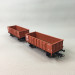 Coffret de 2 Wagons tombereaux Ludwigshafen caisse métallique marron, SNCB, Ep. III - REE MODELES WB923 - HO 1/87