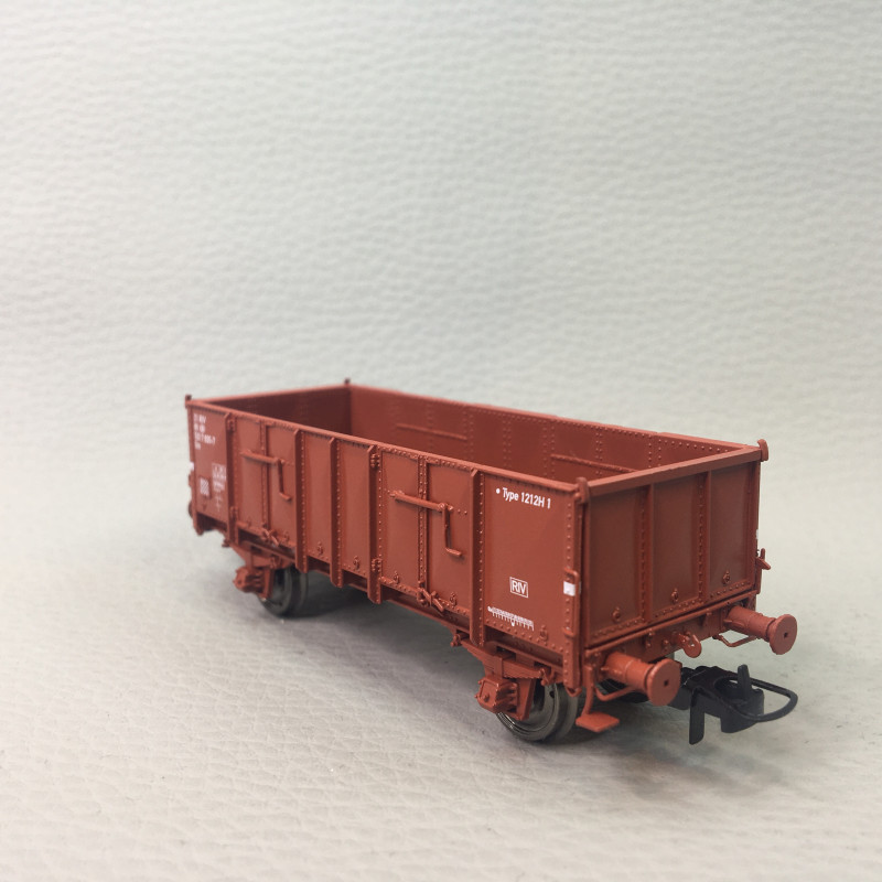 Wagon tombereau Ludwigshafen caisse métallique marron, 21 88 520 7 632-0, SNCB, Ep. IV - REE MODELES WB925 - HO 1/87