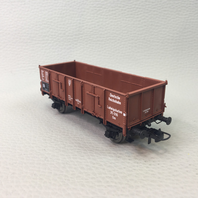 Wagon tombereau Ludwigshafen caisse métallique, 35 016 Om, DR, Ep. III - REE MODELES WB929 - HO 1/87