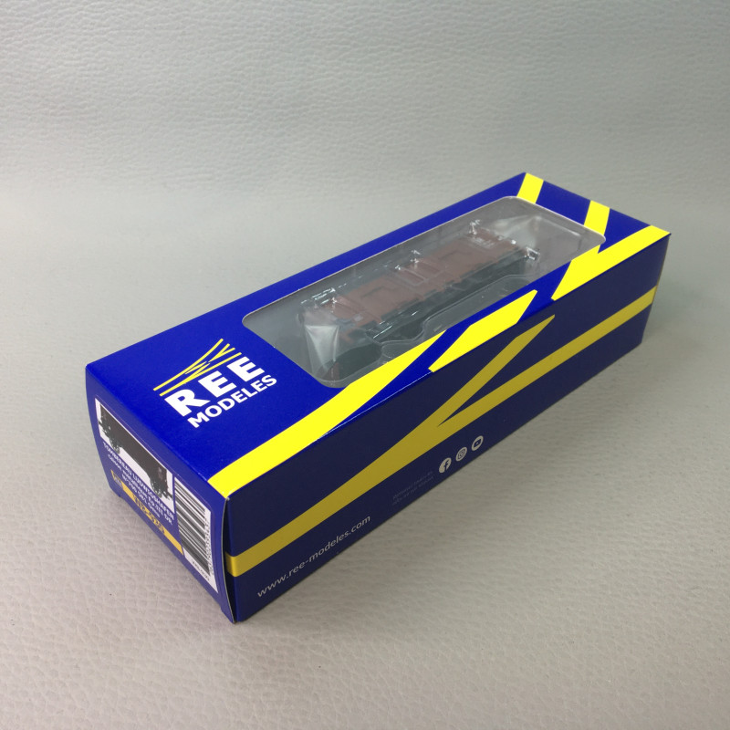 Wagon tombereau Ludwigshafen caisse bois, 700 581 Omu, DR, Ep. III - REE MODELES WB930 - HO 1/87