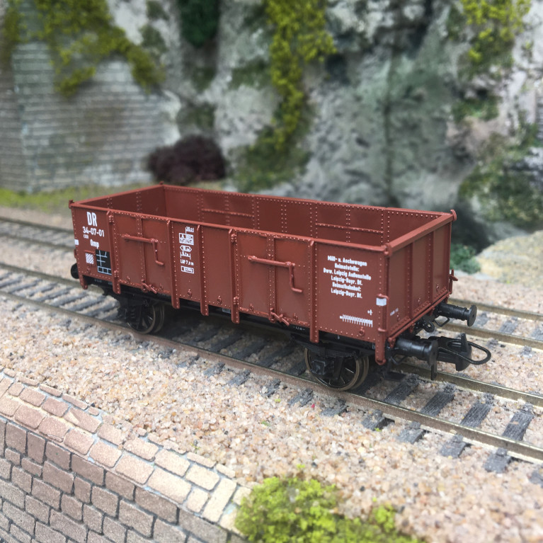 Wagon tombereau Ludwigshafen caisse métallique, 34-07-01, DR, Ep. IV - REE MODELES WB932 - HO 1/87