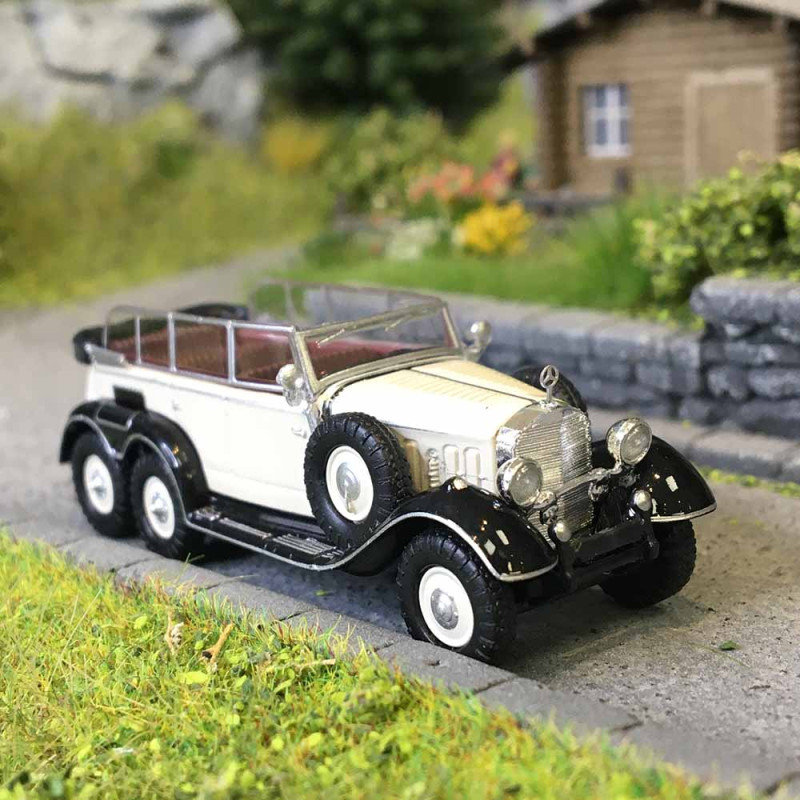 Mercedes Benz, G4 cabriolet, blanc, noir, 1938 - BREKINA 21083 - HO 1/87