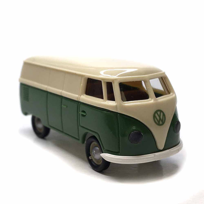 Volkswagen T1a Kasten, beige, vert, 1950 - BREKINA 32077 - HO 1/87