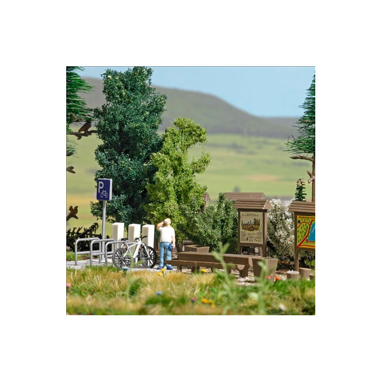 Ensemble d'actions: Repos pour cyclistes électriques - BUSCH 79824 - HO 1/87