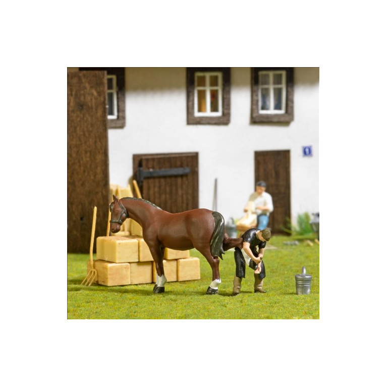 Ensemble d'actions, Maréchal-ferrant - BUSCH 79857 - HO 1/87