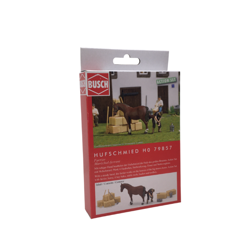 Ensemble d'actions, Maréchal-ferrant - BUSCH 79857 - HO 1/87