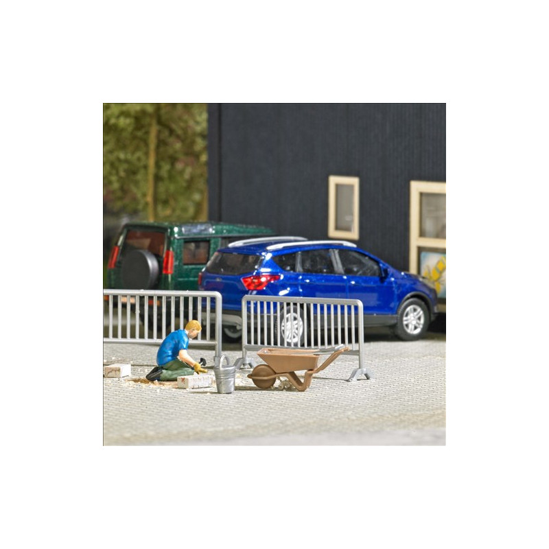 Ensemble d'actions, Pose de pavés - BUSCH 79877 - HO 1/87