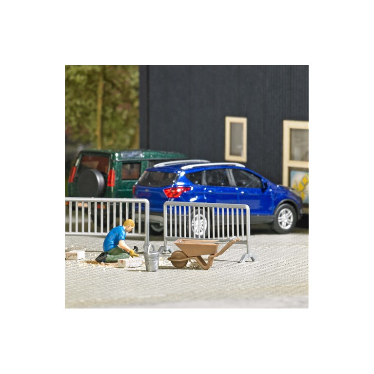 Ensemble d'actions, Pose de pavés - BUSCH 79877 - HO 1/87