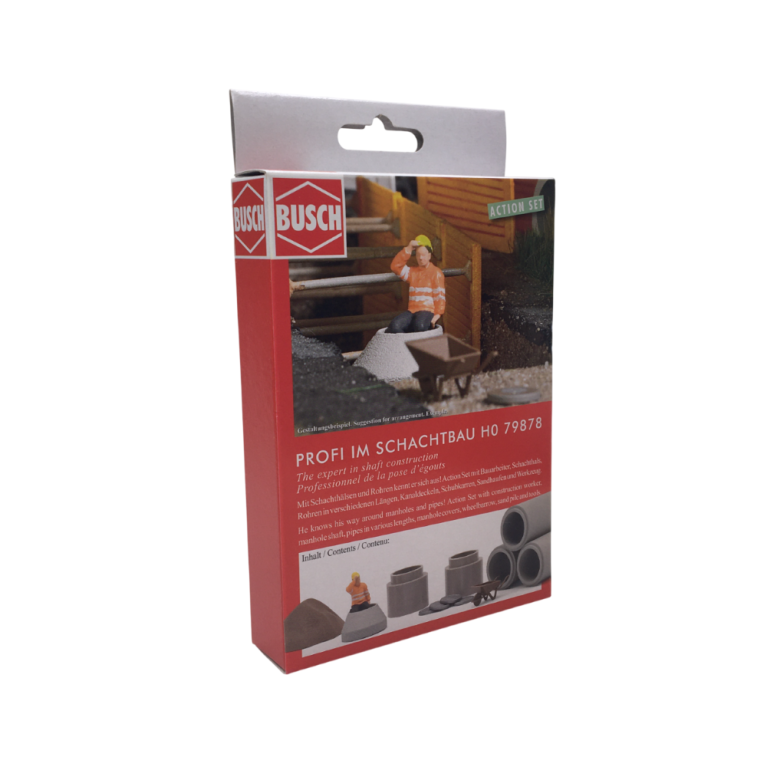 Ensemble d'actions, Professionnel dans la construction de la tige  - BUSCH 79878 - HO 1/87
