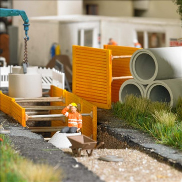 Ensemble d'actions, Professionnel dans la construction de la tige  - BUSCH 79878 - HO 1/87