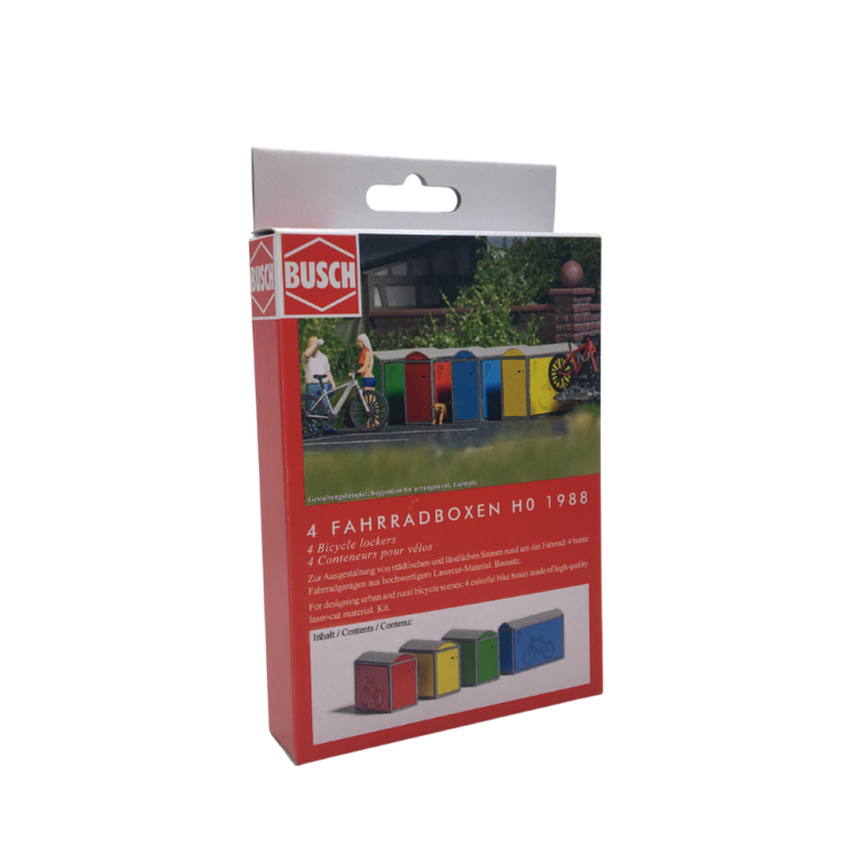 4 casiers à vélos - BUSCH 1988 - HO 1/87