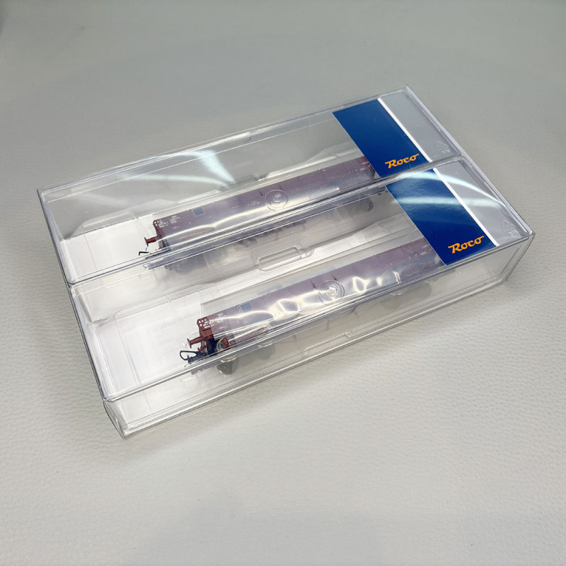 2 wagons plats à ridelles, type TP, à bogies, SNCF - ROCO 6600224