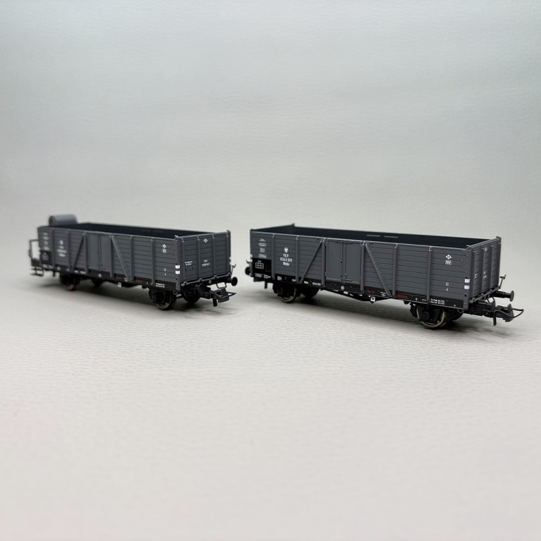 2 wagons tombereaux de type Wddo(h), "Villach", PKP - ROCO 6600216