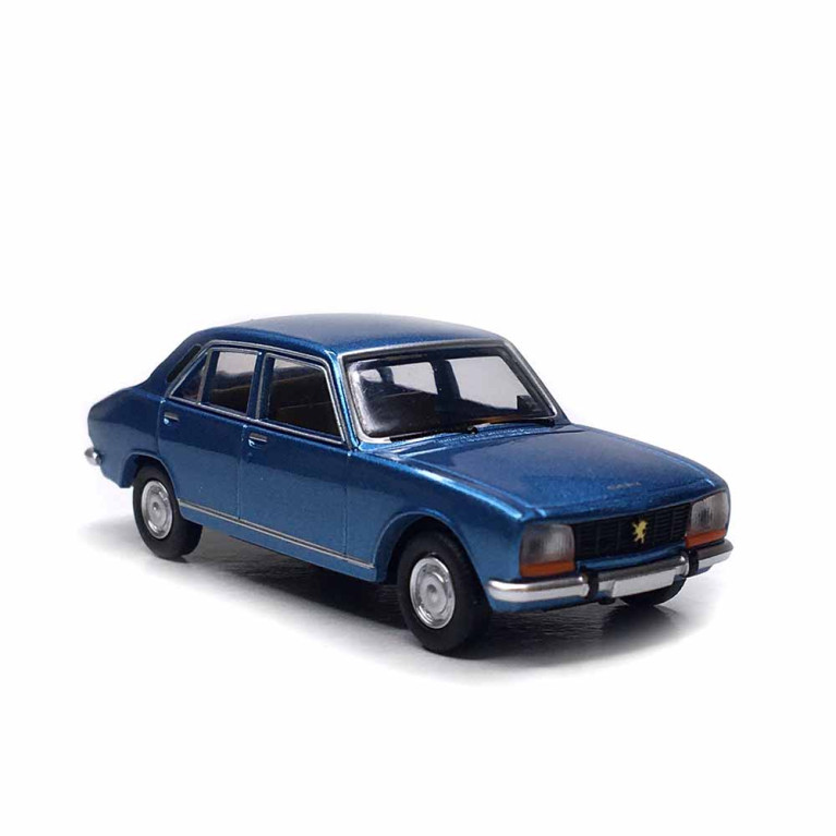 Peugeot 504, limousine, bleu metal, 1968 - SAI 6604 - HO 1/87