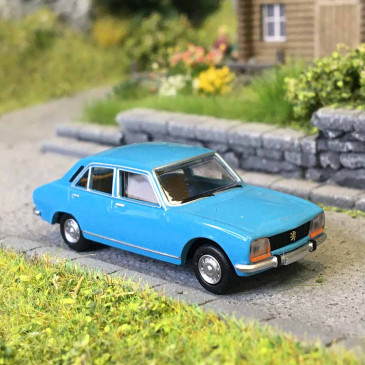Peugeot 504, limousine, bleu, 1968 - SAI 6605 - HO 1/87