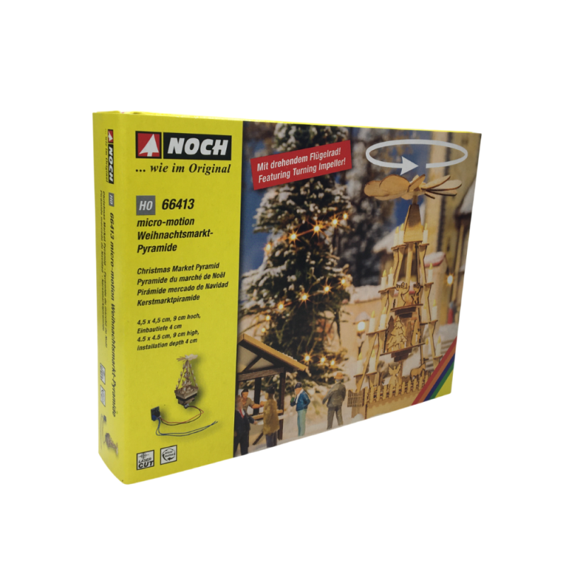 Pyramide du marché de Noël, micro-mouvements - NOCH 66413 - HO 1/87