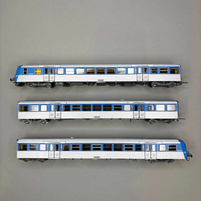 EPM E41.49.15 - Rame réversible RRR, BDx+Bz+AB, TER Rhône Alpes N°37, logo Nouille, SNCF