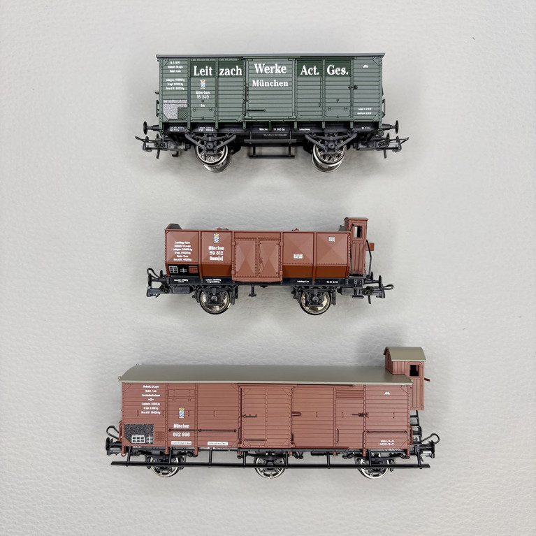 3 wagons de marchandises, K.Bay.Sts.B. - ROCO 6600223