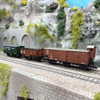 ROCO 76033 - Coffret 3 pièces: Wagons à toit basculant de la SNCF