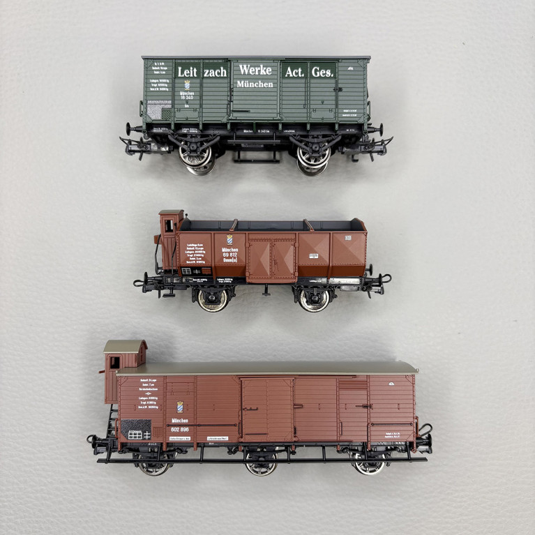 3 wagons de marchandises, K.Bay.Sts.B. - ROCO 6600223