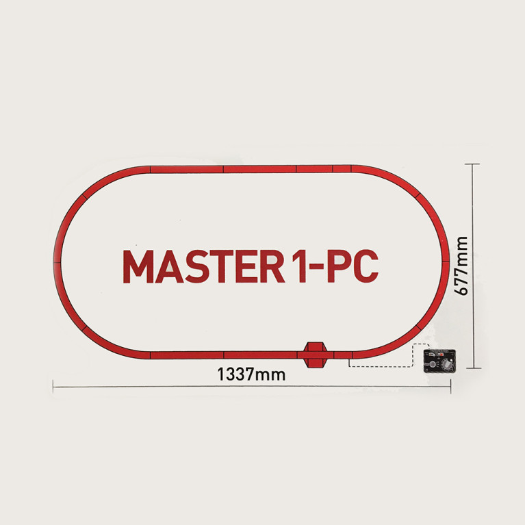Master 1-PC, Set M1-PC, piste ovale, avec Kato power pack SX, Unitrack - KATO 20-854 - N 1/160