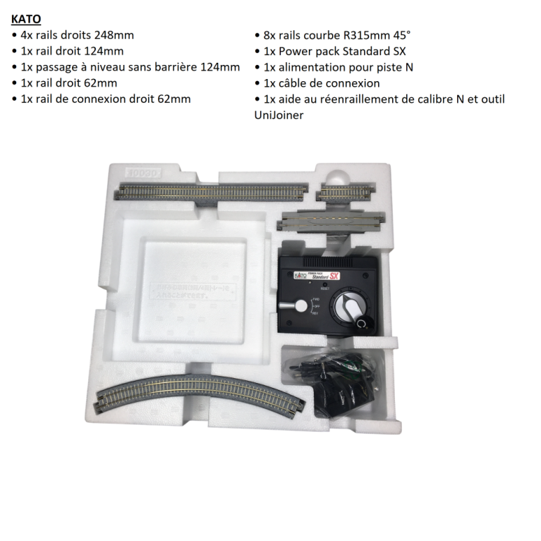 Master 1-PC, Set M1-PC, piste ovale, avec Kato power pack SX, Unitrack - KATO 20-854 - N 1/160