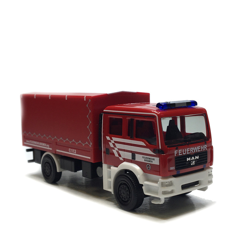 MAN TGA M, véhicule de décontamination, service d'incendie de Brême - HERPA 098847- HO 1/87