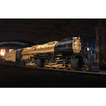 Locomotive Big Boy N°4000, en OR fin 24 carats, Union Pacific, collection, digital son - MARKLIN 39400 - HO 1/87