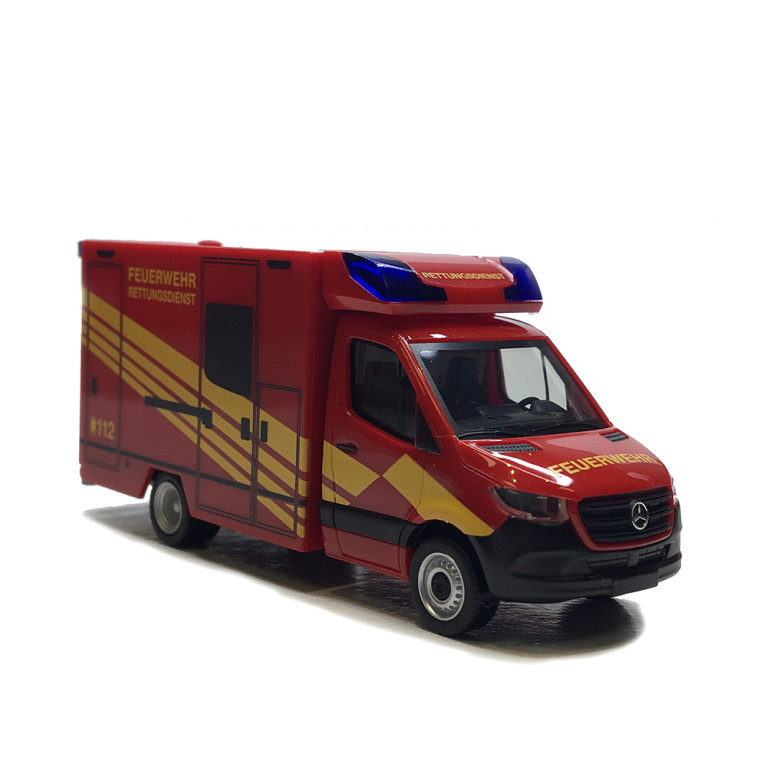 Mercedes Benz, Sprinter '18, Ambulance Fahrtec, pompiers - HERPA 098755 - HO 1/87