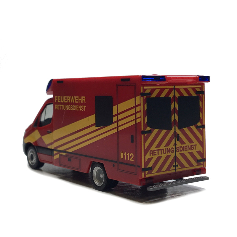 Mercedes Benz, Sprinter '18, Ambulance Fahrtec, pompiers - HERPA 098755 - HO 1/87