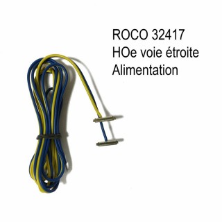 Cable d'alimentation par éclisse-HOe-1/87-ROCO 32417