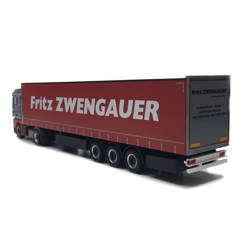 MAN TGX GM, semi-remorque à rideaux coulissants, Zwengauer - HERPA 319911 - HO 1/87