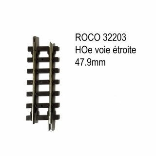 Rail droite 47.9mm -HOe-1/87-ROCO 32203