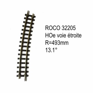 Rail courbe R 493mm 13.1 degrés -HOe-1/87-ROCO 32205