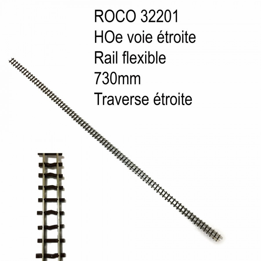 Rail flexible 730mm -HOe-1/87-ROCO 32201