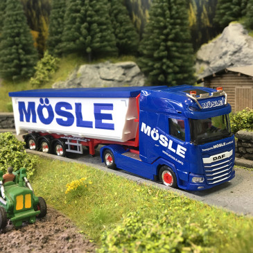 DAF XG+, semi-remorque benne en acier, Mösle - HERPA 320153 - HO 1/87