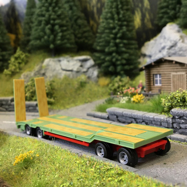 Remorque Goldhofer TU4, vert citron - HERPA 076142-010 - HO 1/87