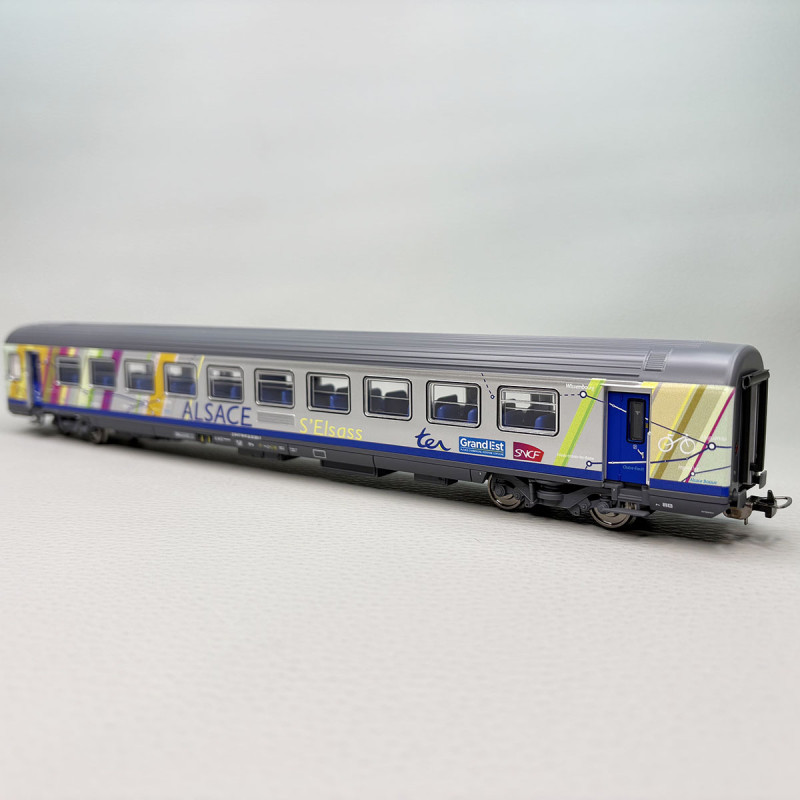 PIKO 97143 - 2 voitures voyageurs, A10tu + B11tu (1 + 2CL), TER Alsace, logo carmillon, SNCF