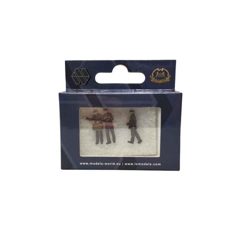 3 agents de bord de la CIWL/SNCF, époque III - LSMODELS 89651 - HO 1/87