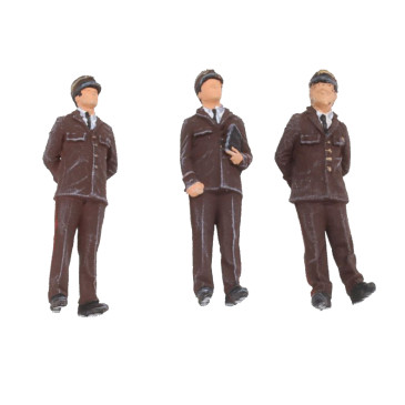 3 agents de bord de la CIWL/SNCF, époque IV - LSMODELS 89652 - HO 1/87