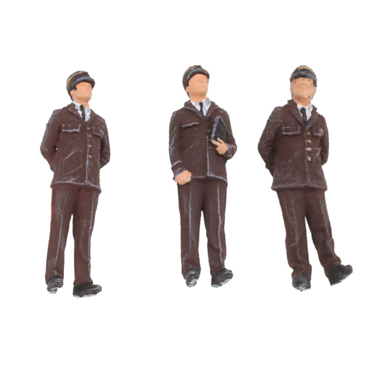 3 agents de bord de la CIWL/SNCF, époque IV - LSMODELS 89652 - HO 1/87