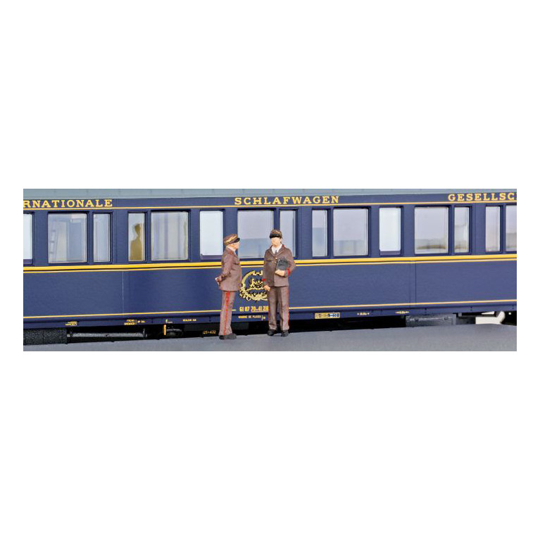 3 agents de bord de la CIWL/SNCF, époque IV - LSMODELS 89652 - HO 1/87