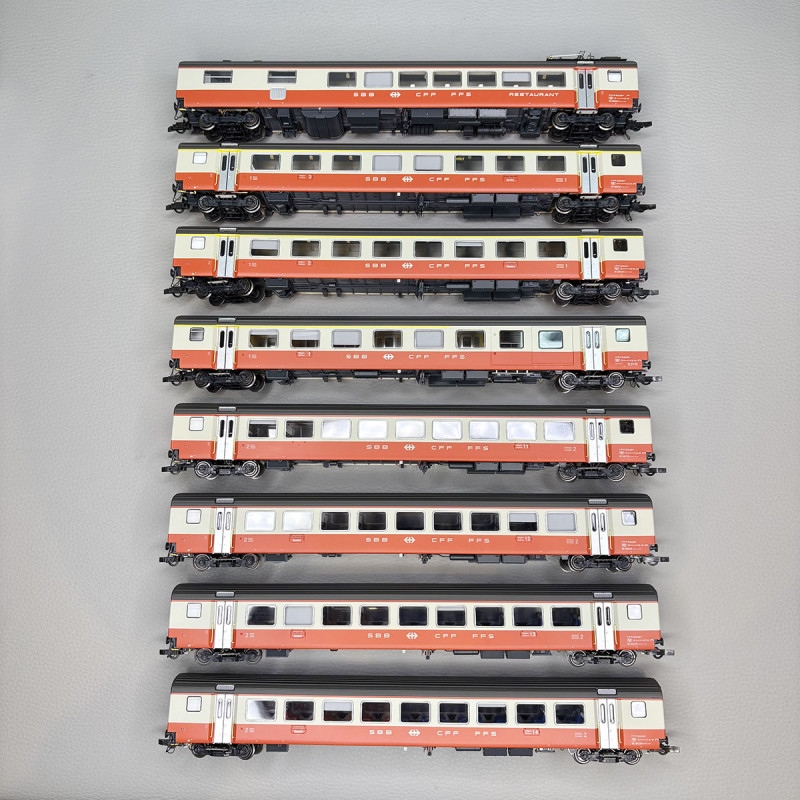 Lsmodels MW2108-1 - 8 voitures "Train Interville", Swiss Express, (St. Gall - Genève), SBB CFF FFS
