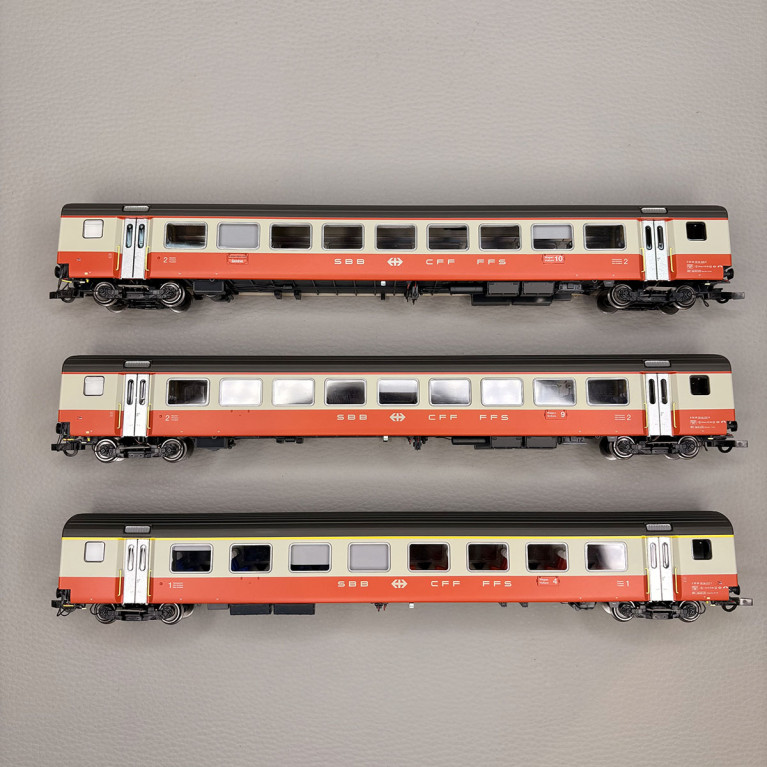 Lsmodels MW2108-2 - 3 voitures "Train Interville", Swiss Express, (St. Gall - Genève), SBB CFF FFS