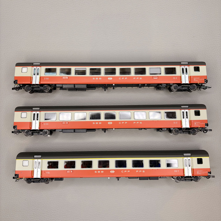 Lsmodels MW2108-2 - 3 voitures "Train Interville", Swiss Express, (St. Gall - Genève), SBB CFF FFS