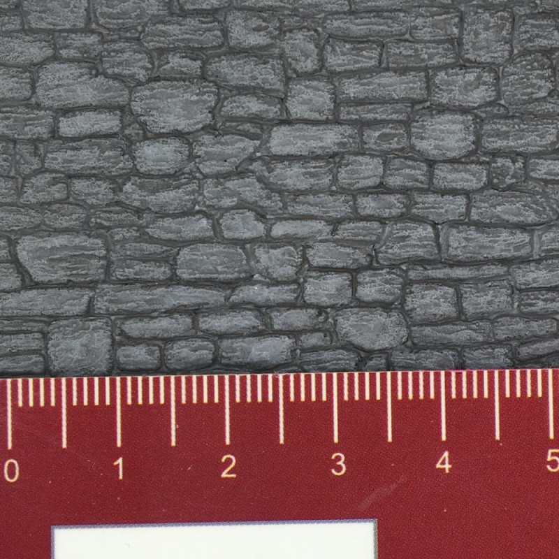 Plaque de modélisme, pierre de taille, gris colorée - Faller 180743 - HO 1/87