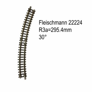 Rail courbe R3a  295.4mm 30 degrés-N-1/160-FLEISCHMANN 22224