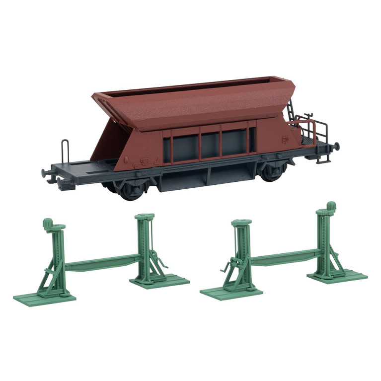 2 Vérins à vis, avec wagon surélevé - Faller 120323 - HO 1/87