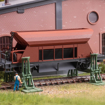 2 Vérins à vis, avec wagon surélevé - Faller 120323 - HO 1/87